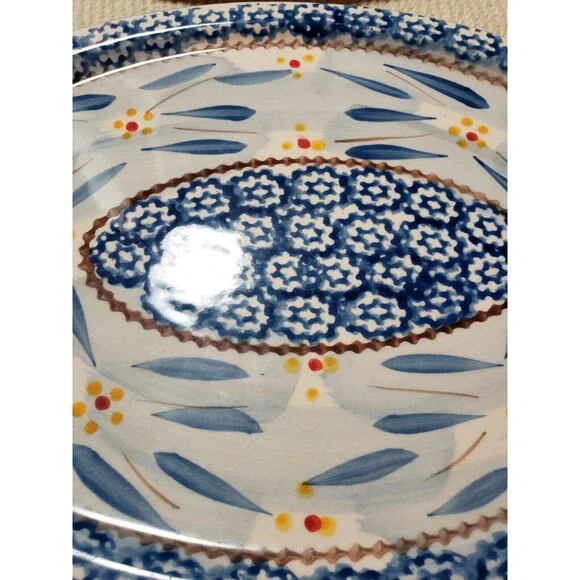 Temptations By Tara Blue Old World 12" & 13.5" Oval Serving Trays Lids - Picture 6 of 16